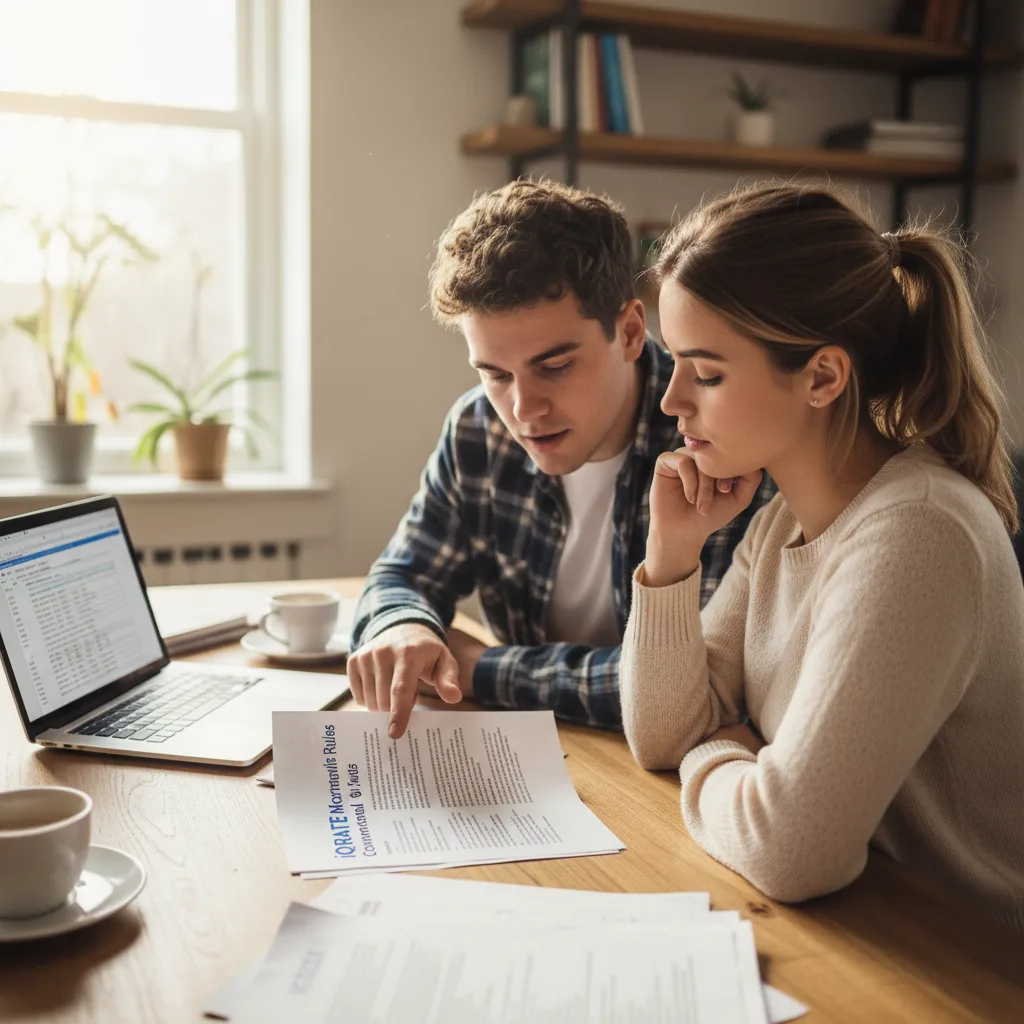 Reviewing and signing official mortgage documents.