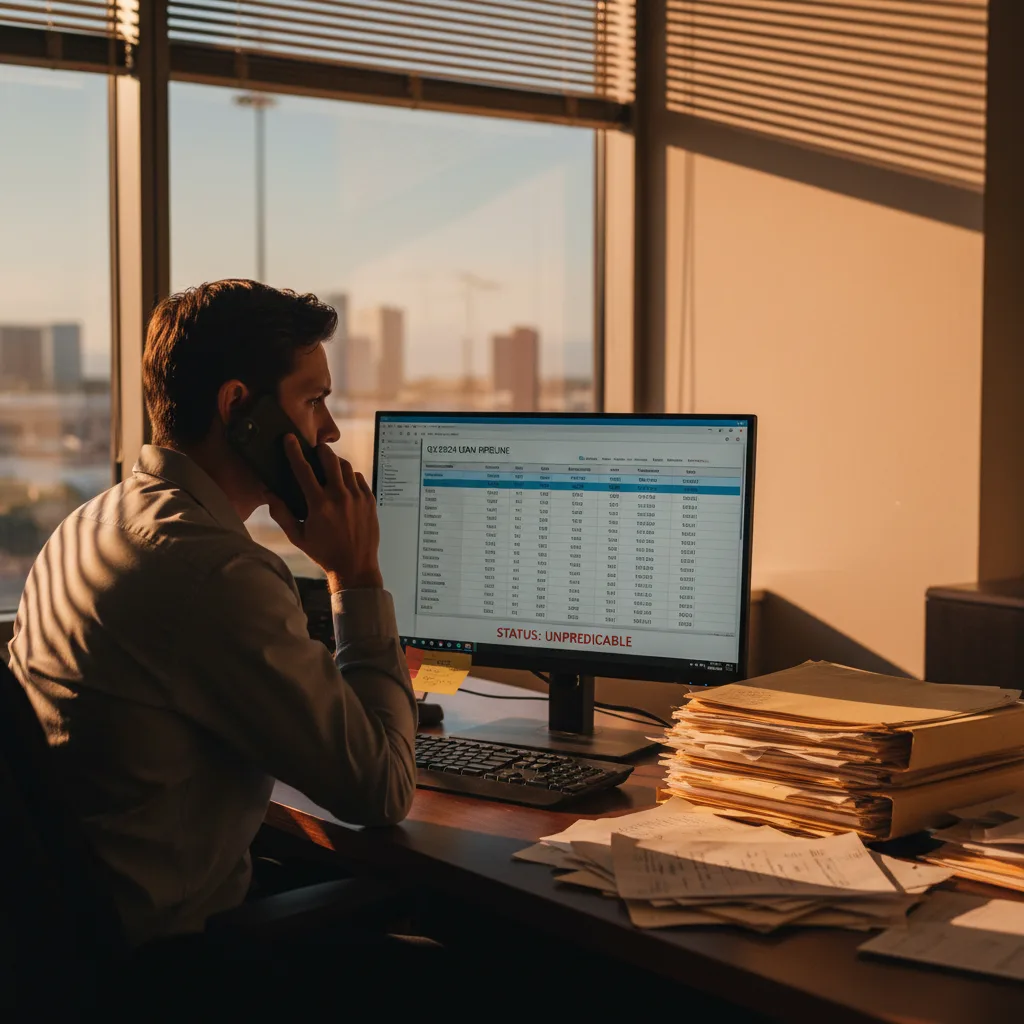 Illustration of AI technology analyzing mortgage application data.