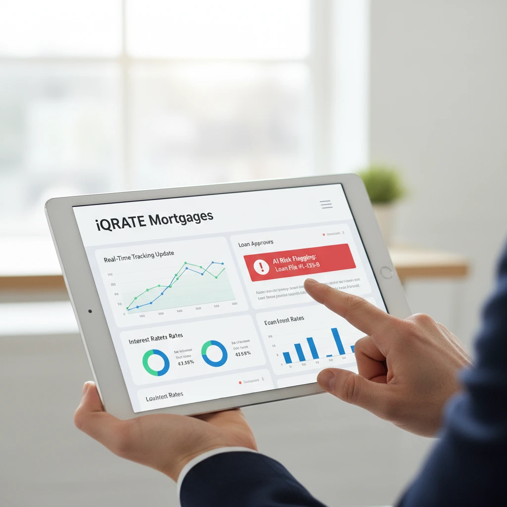 A dashboard showing key performance indicators for real estate loan tracking.