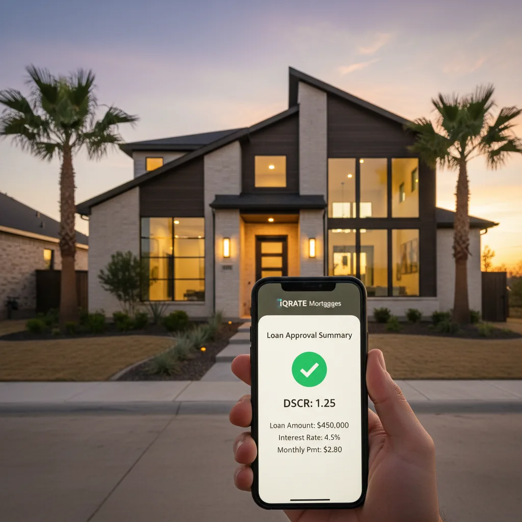 Calculator and documents representing the DSCR formula