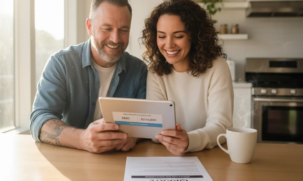 Couple in California calculating VA IRRRL savings.