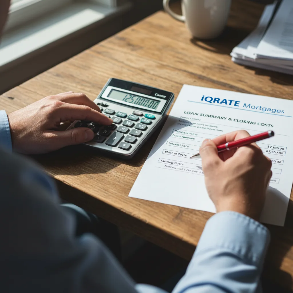 A home with a 'for sale' sign, representing a homeowner's decision about refinancing.