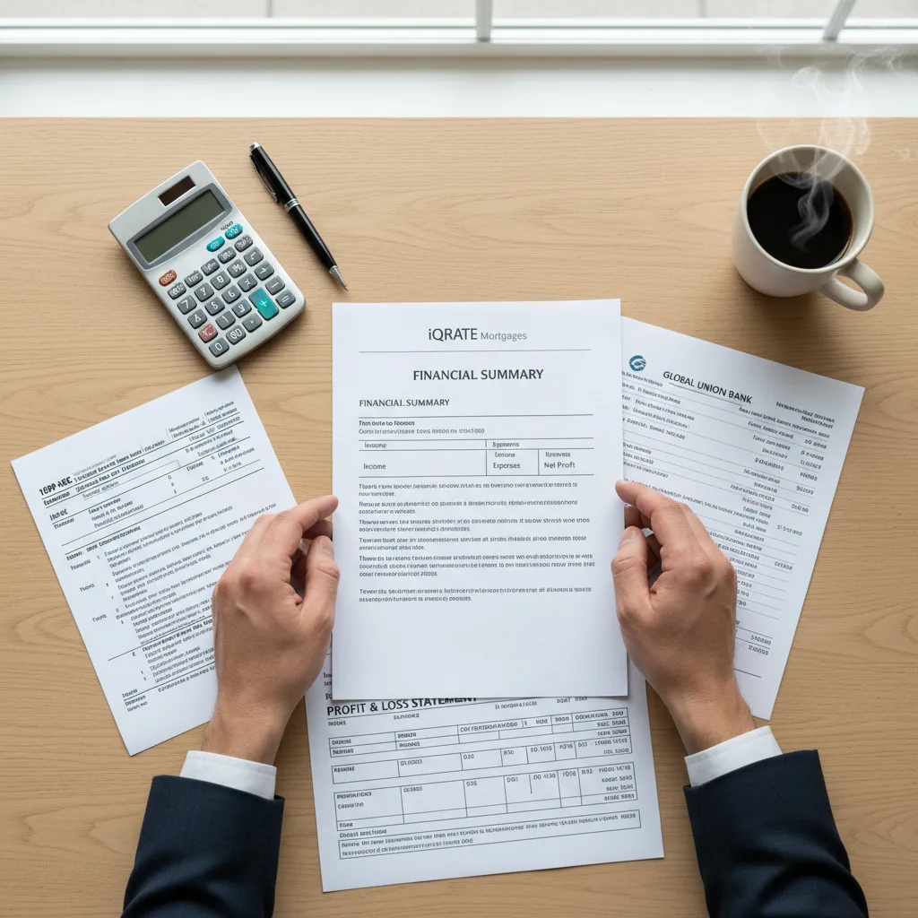 Essential documents like tax returns and bank statements needed for a gig worker mortgage.
