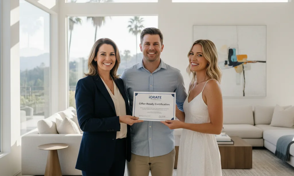 Agent giving clients an Offer-Ready Certification.
