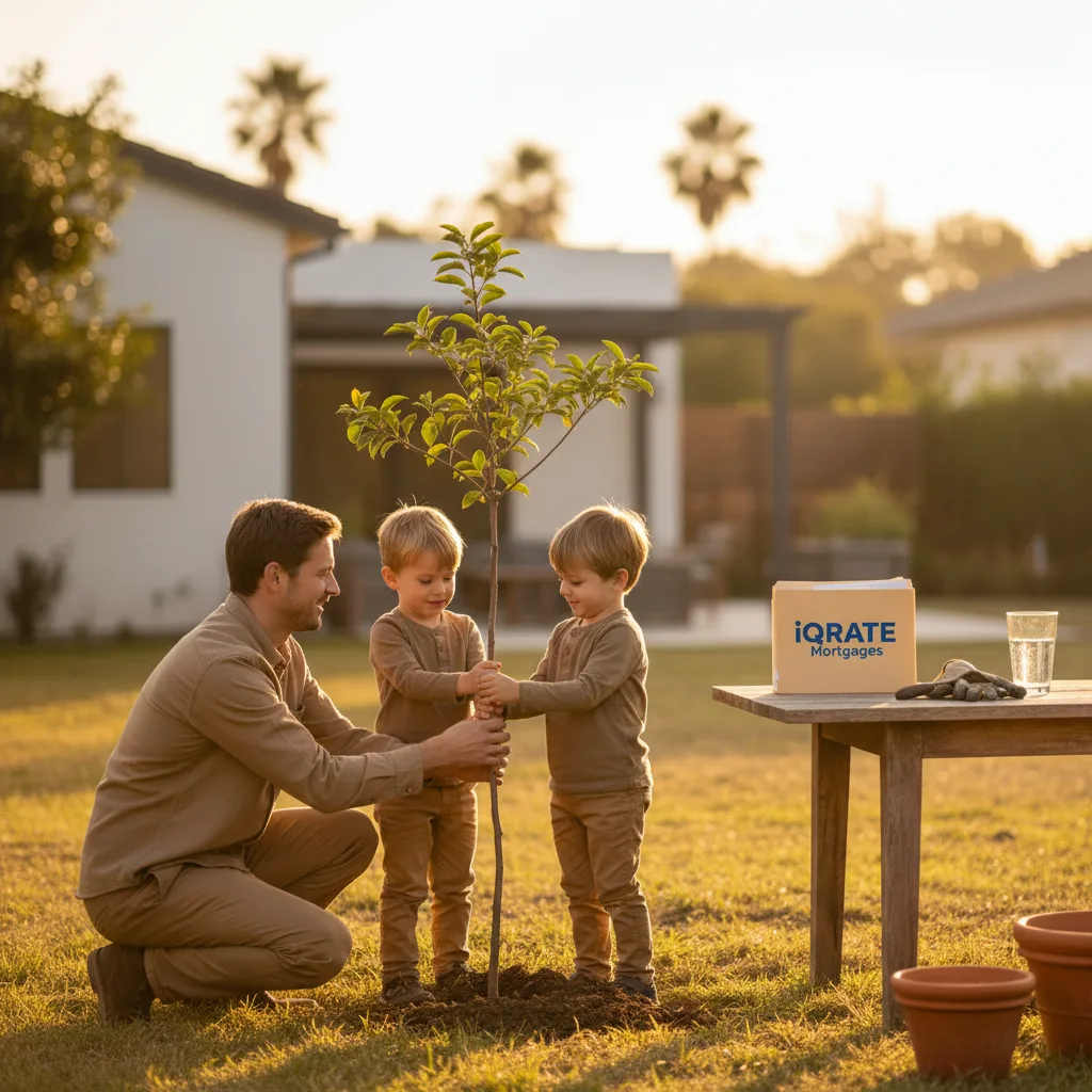 A modern home with a clear blue sky, illustrating a home purchase.