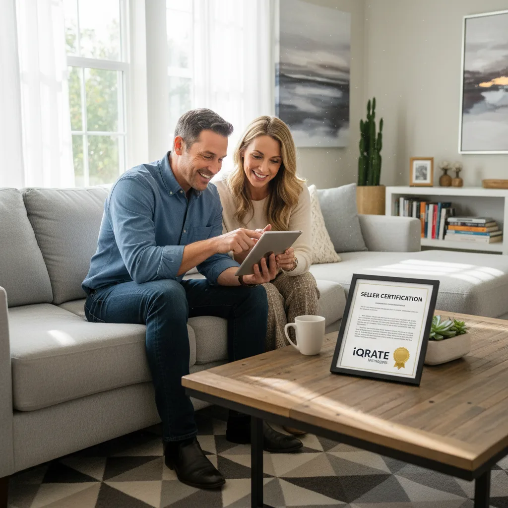 A real estate agent presenting a plan to homeowners.