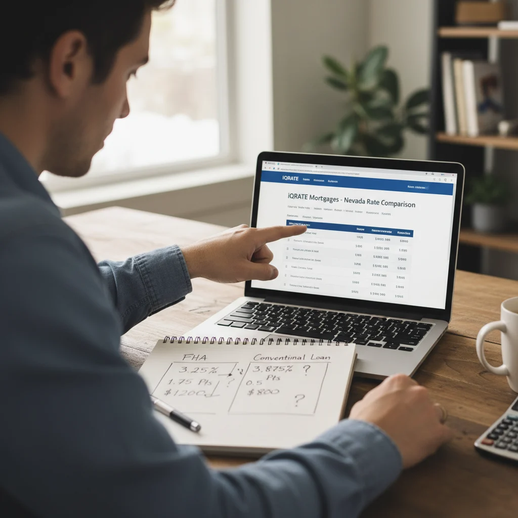 A person reviewing their credit report to improve their mortgage approval odds.