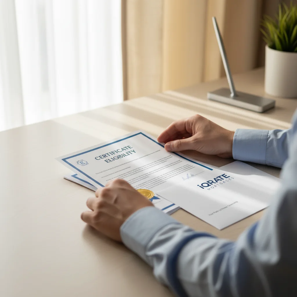 Couple signing mortgage documents with a loan officer