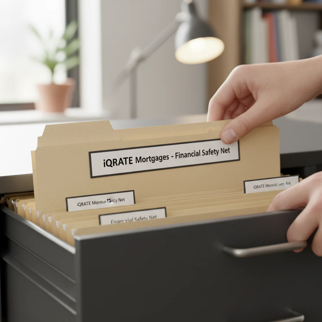 A calculator and keys on a wooden desk representing mortgage reserve calculations.