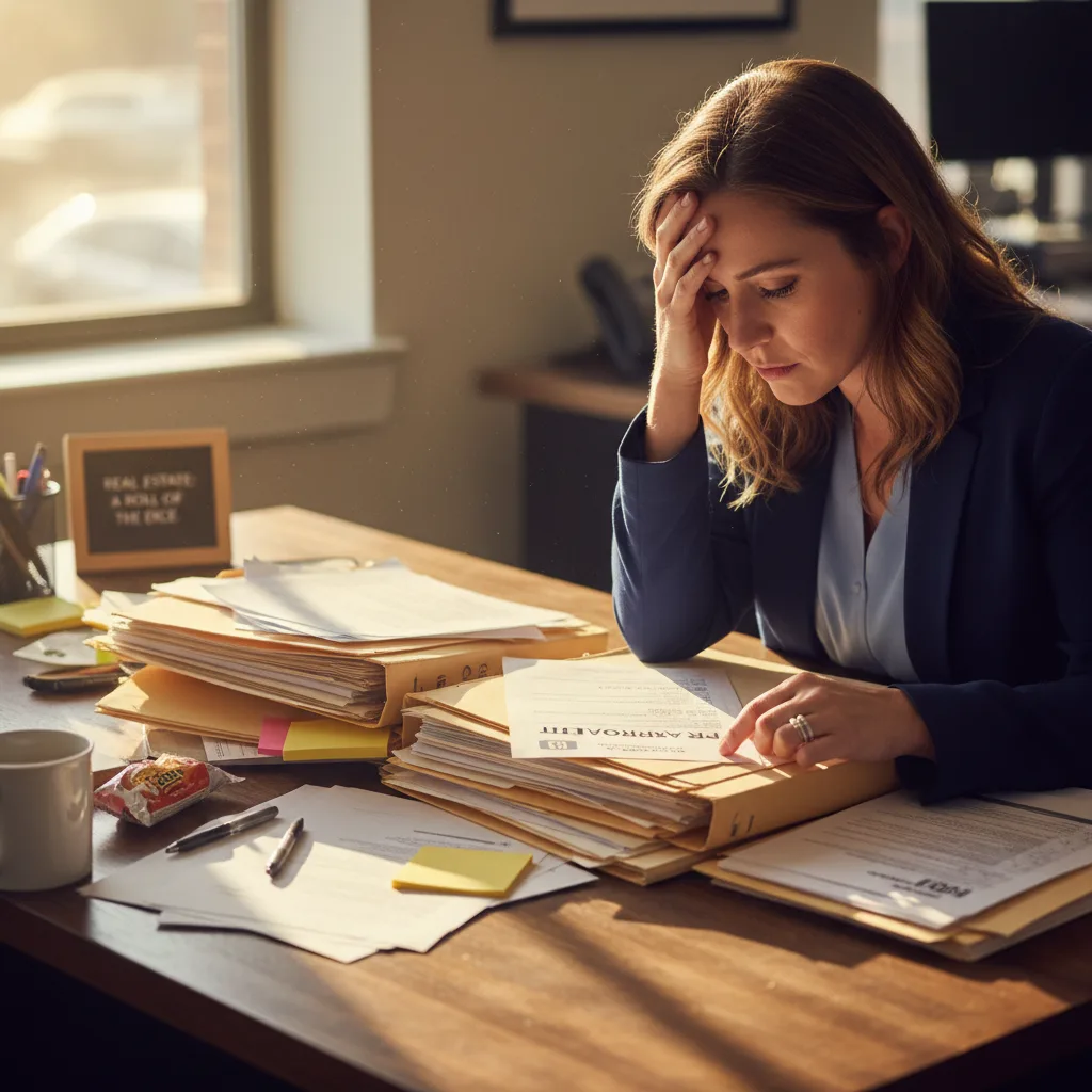 A realtor reviewing a pipeline health dashboard on a tablet