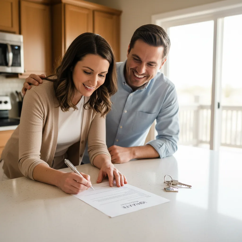 A residential home with a well-kept lawn, illustrating a single-family residence.