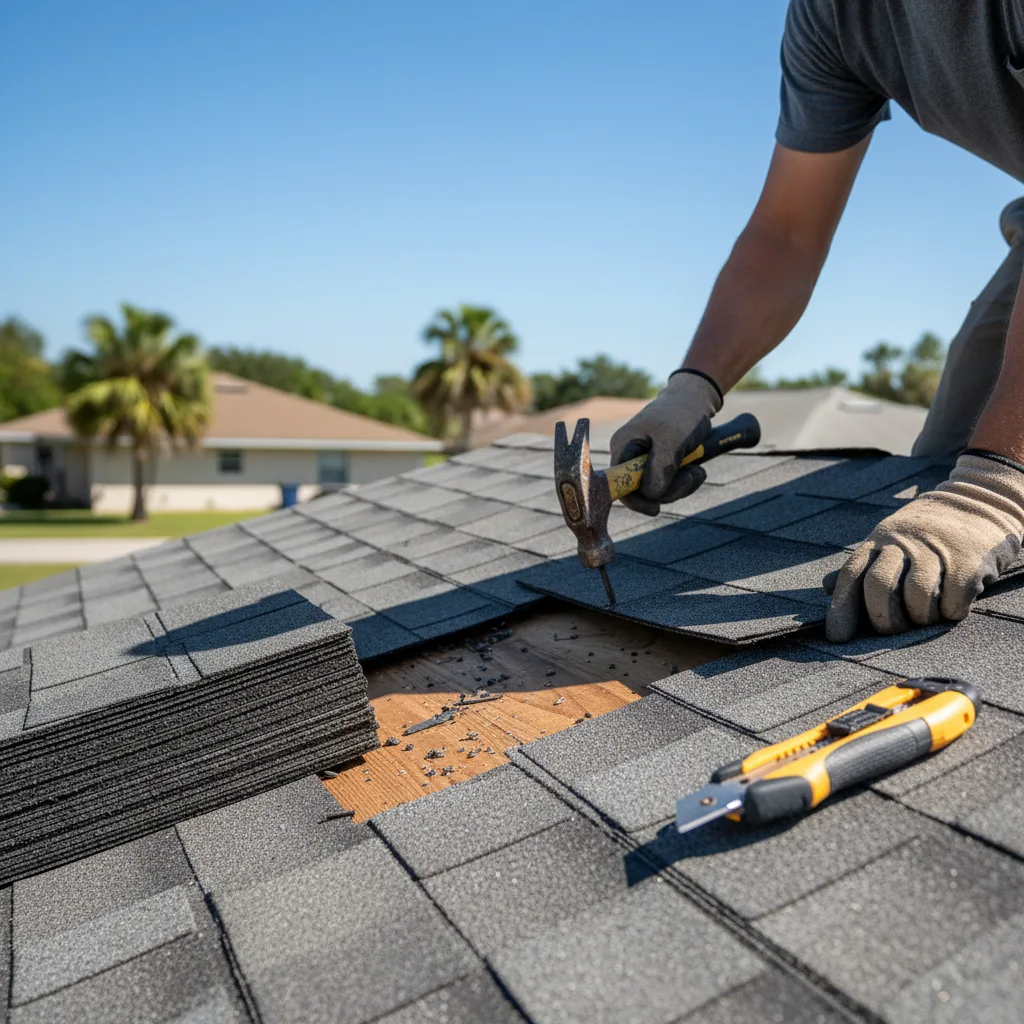 Homebuyers negotiating required repairs with the seller.