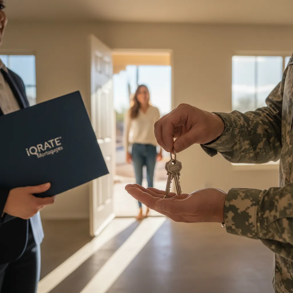 Military family reviewing their permanent change of station orders.