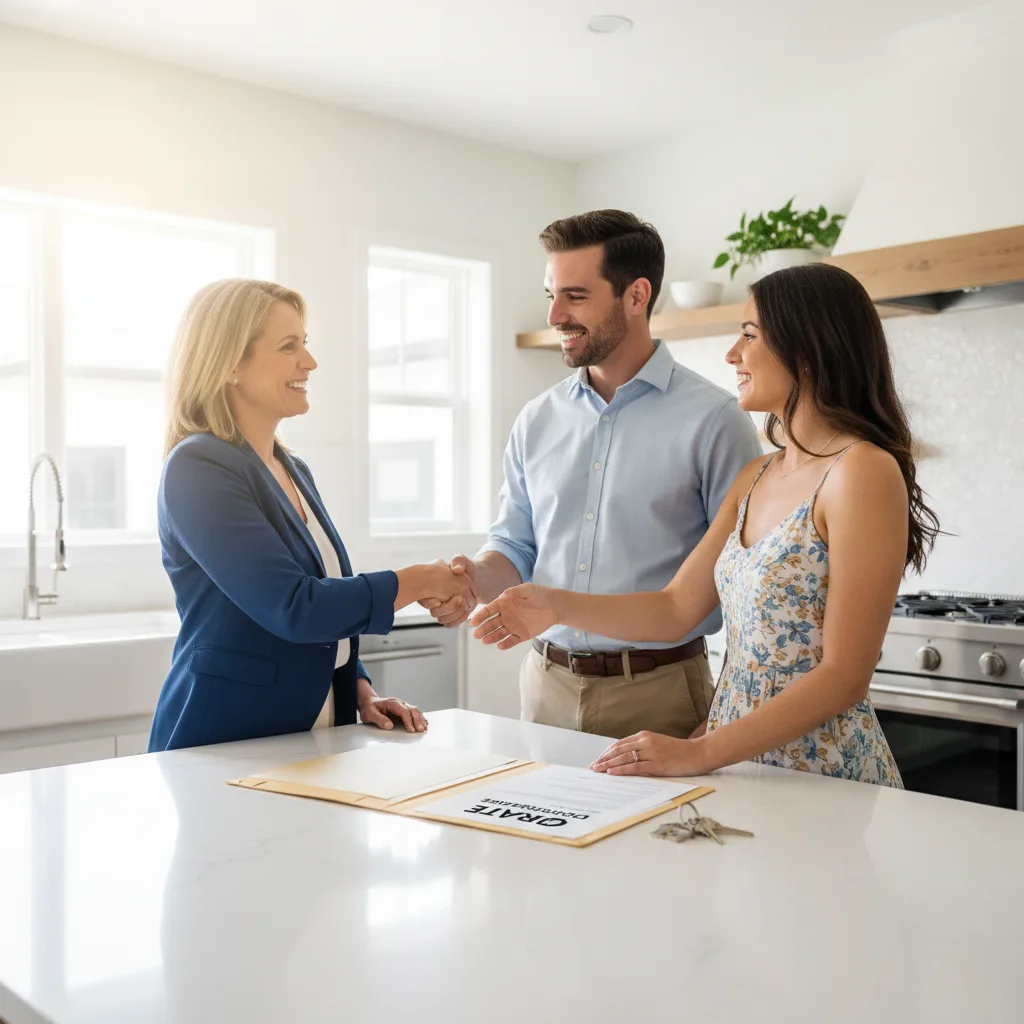 A loan officer carefully reviewing mortgage documents for manual underwriting.