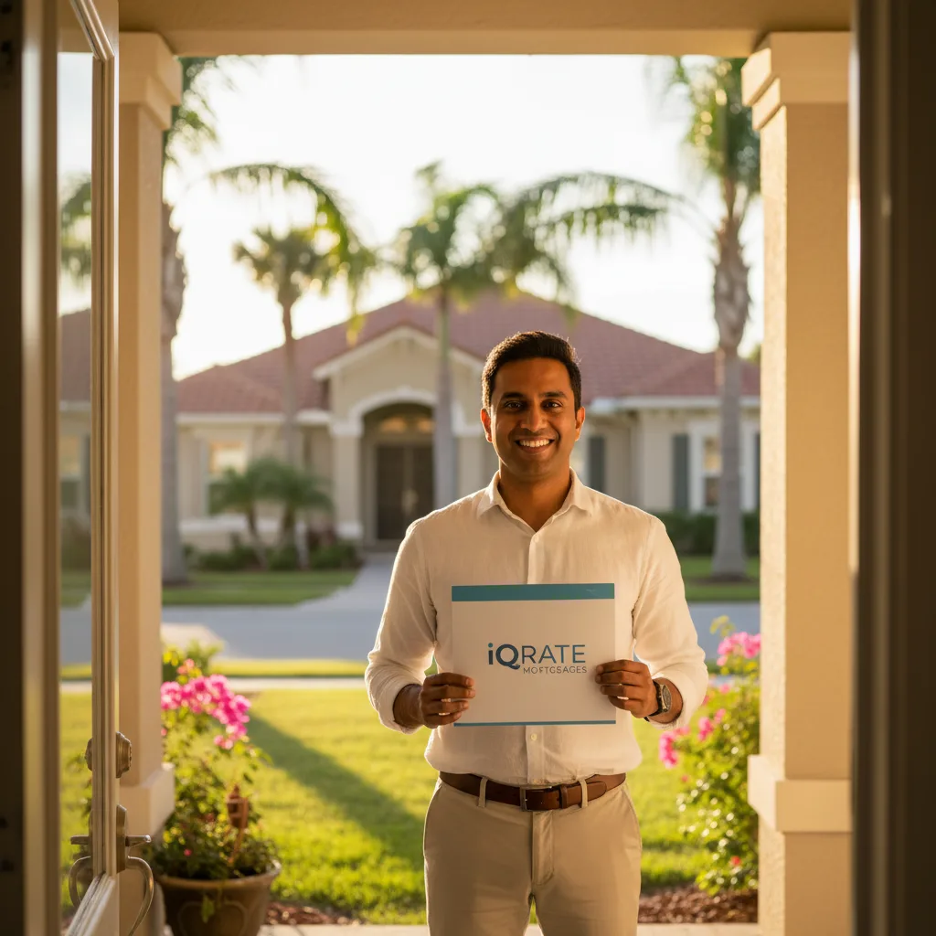 Couple reviewing mortgage documents.