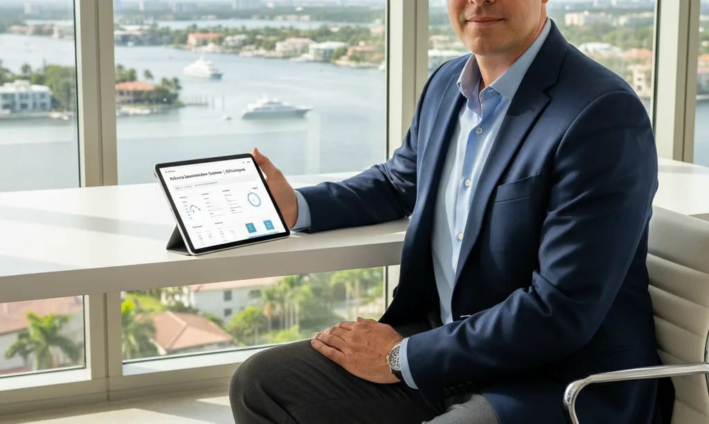 Fort Lauderdale agent showcases iQRATE Mortgages system.