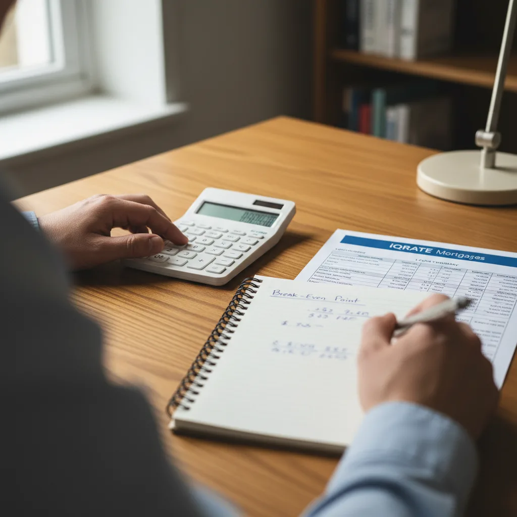 Homeowner calculating their mortgage break-even point