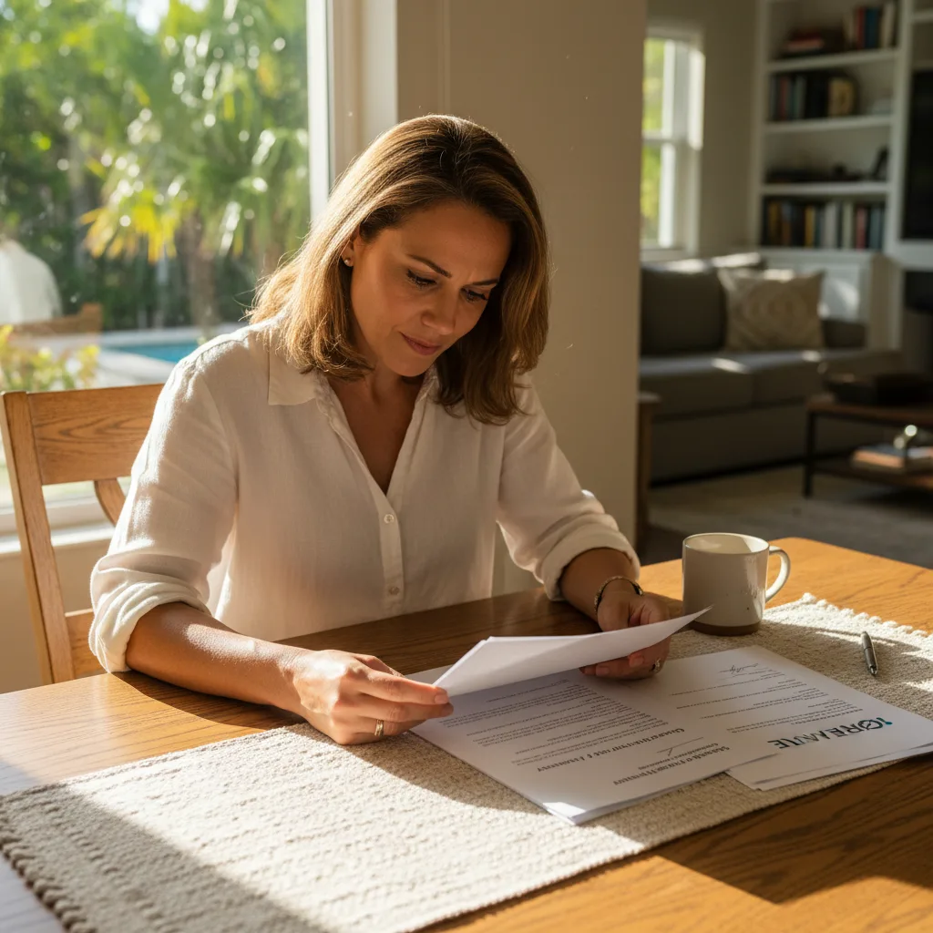 Military family discussing financial plans before a deployment.