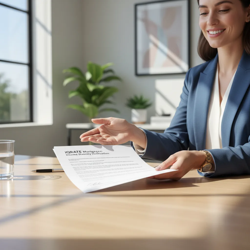 A person organizing financial documents like W-2s and pay stubs for a mortgage application.