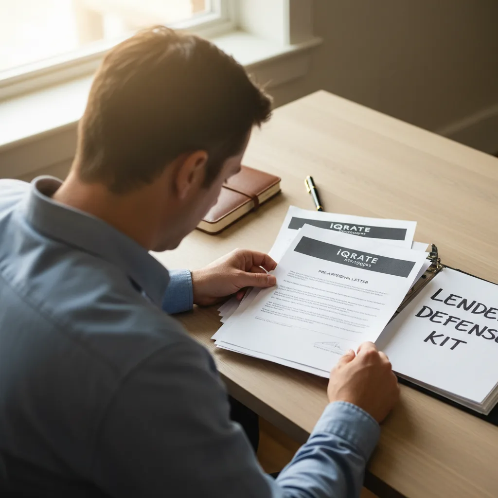 Confident home buyers holding a certified pre-approval letter for their mortgage.