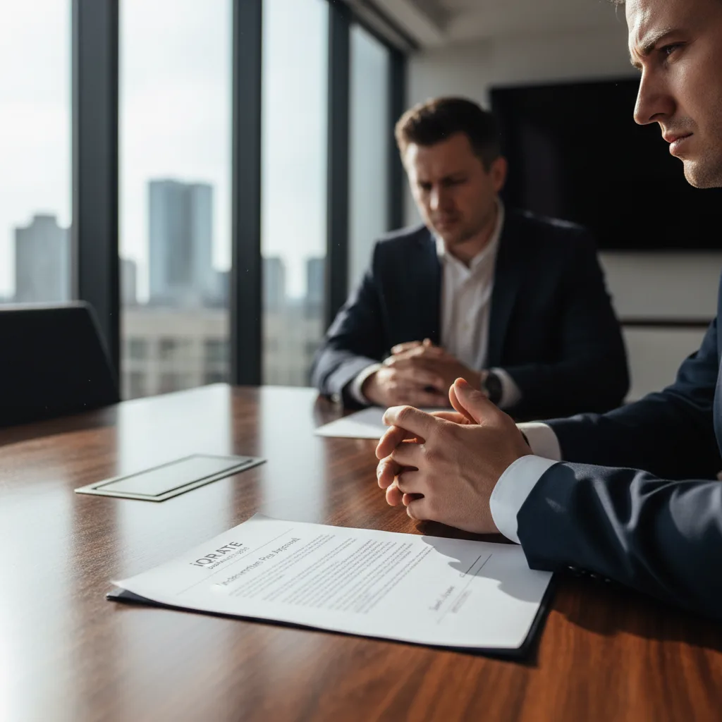A listing agent carefully reviewing mortgage pre-approval documents.