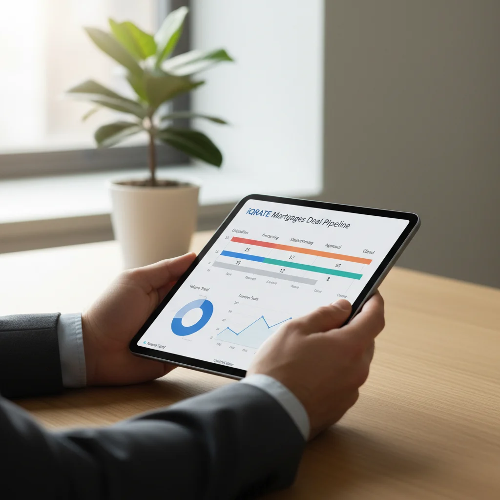Mortgage forecasting dashboard showing key metrics