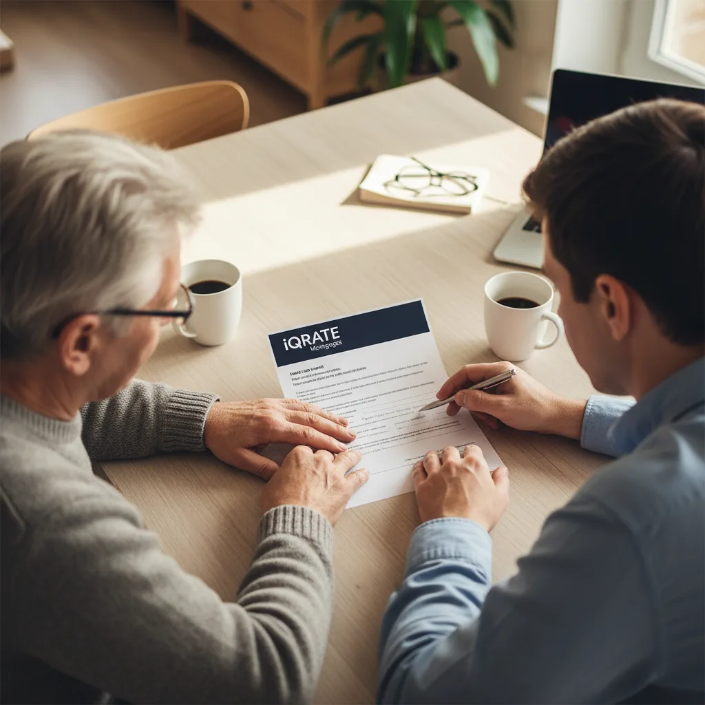 A calculator and house keys on a wooden table representing mortgage calculations.