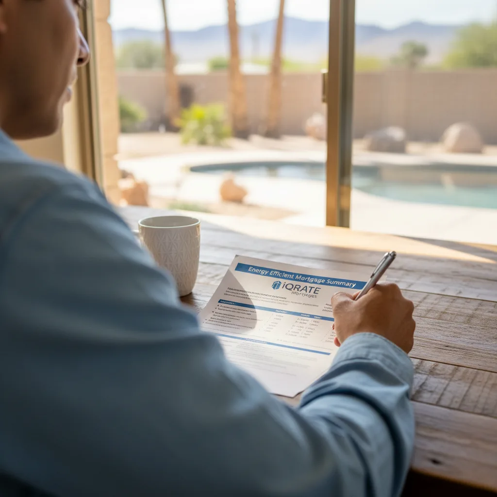 Modern home interior with energy efficient features