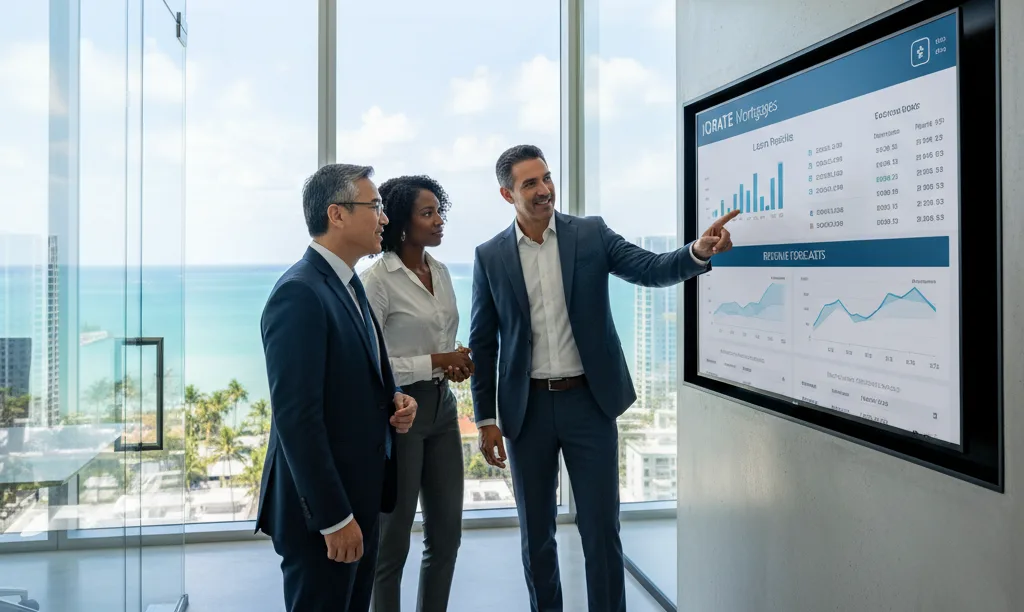 Miami real estate team forecasting commission with a dashboard.