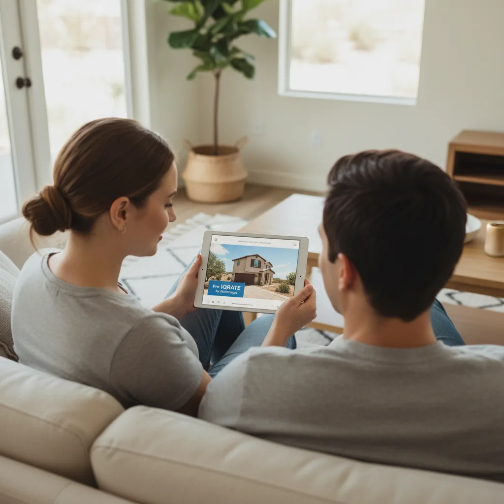 Real estate agent presenting a pre-certified listing package to a client.