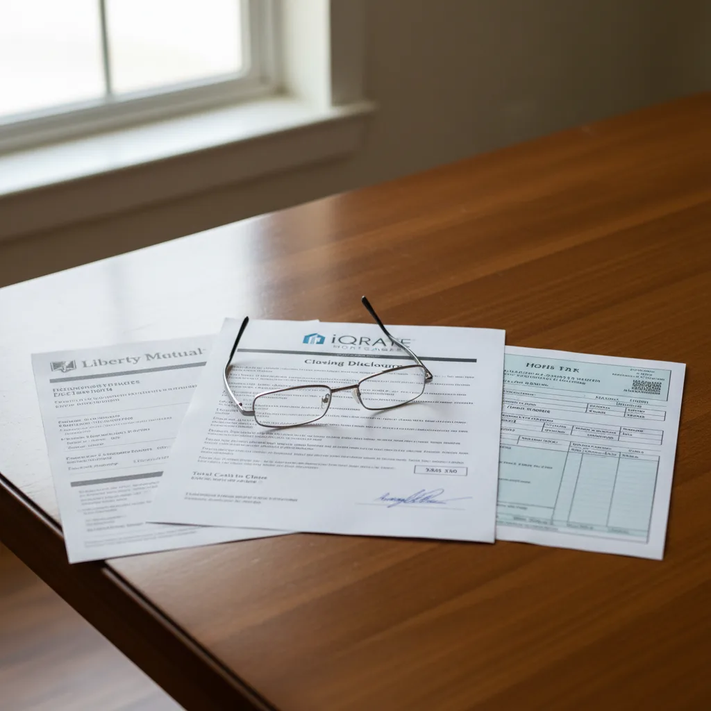 Comparing a Loan Estimate with a Closing Disclosure document.