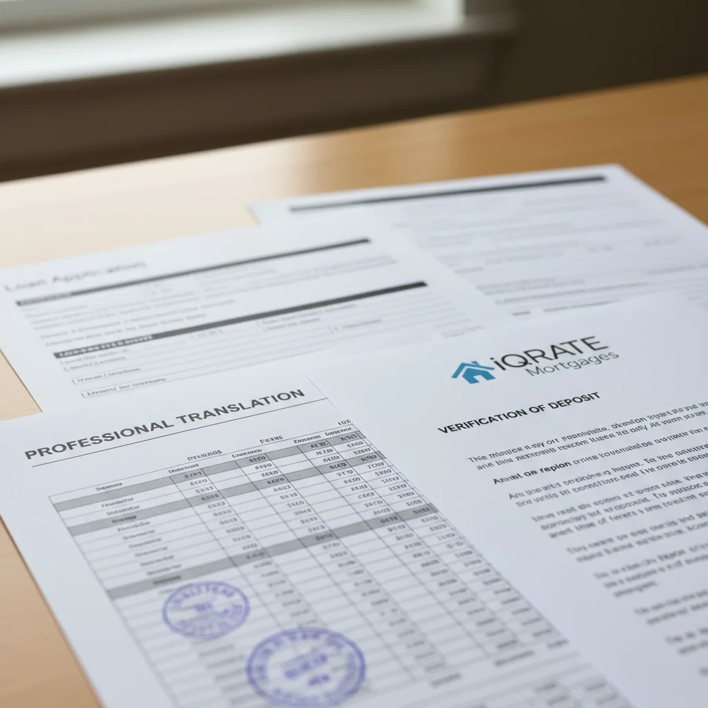 Reviewing foreign bank statements for a mortgage application.