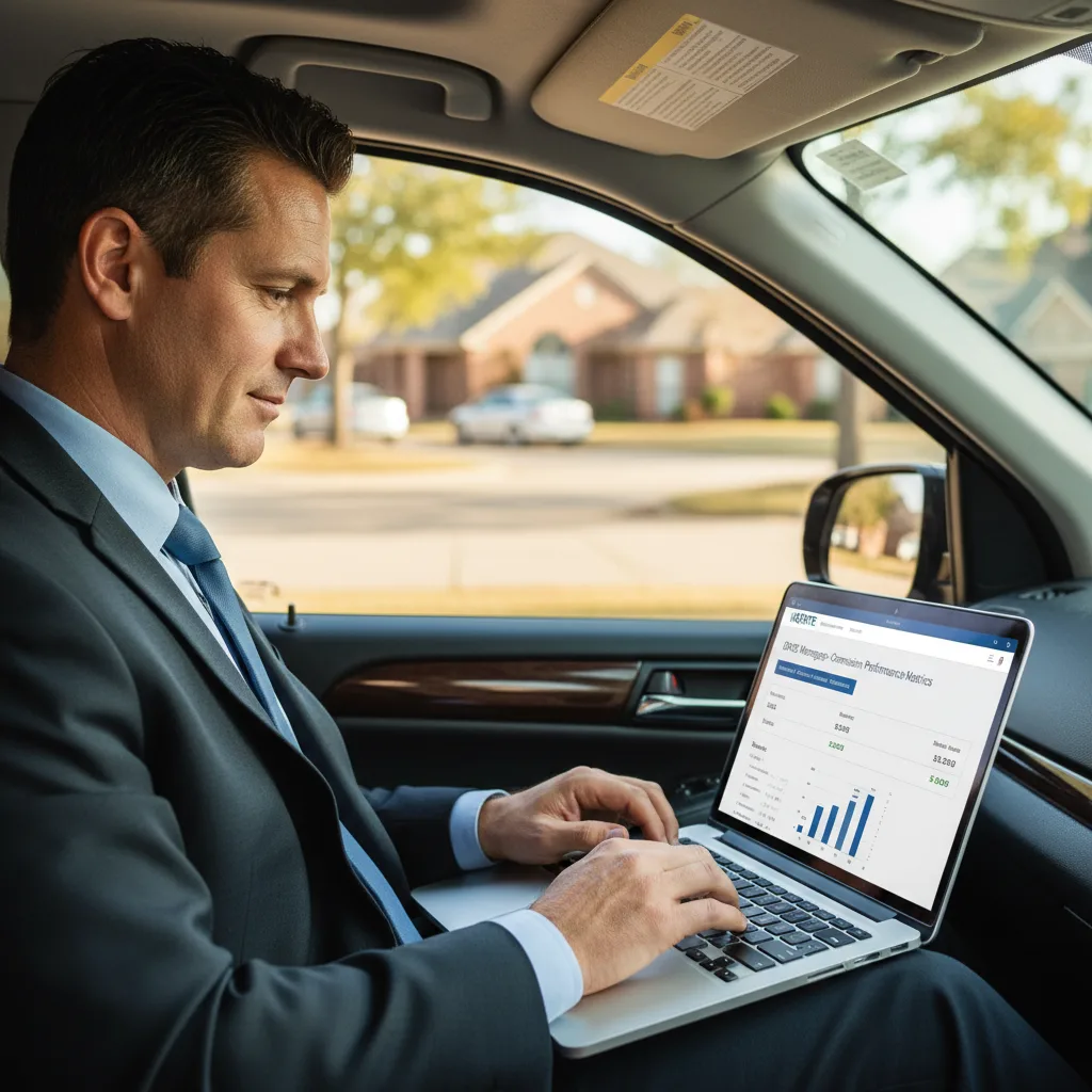 A real estate professional managing their pipeline on a laptop.