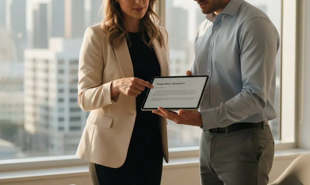 Real estate team lead and lender collaborating.