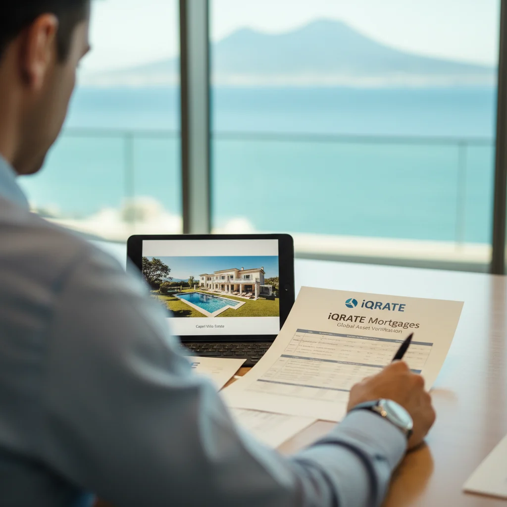 Couple reviewing mortgage documents for a Florida home.