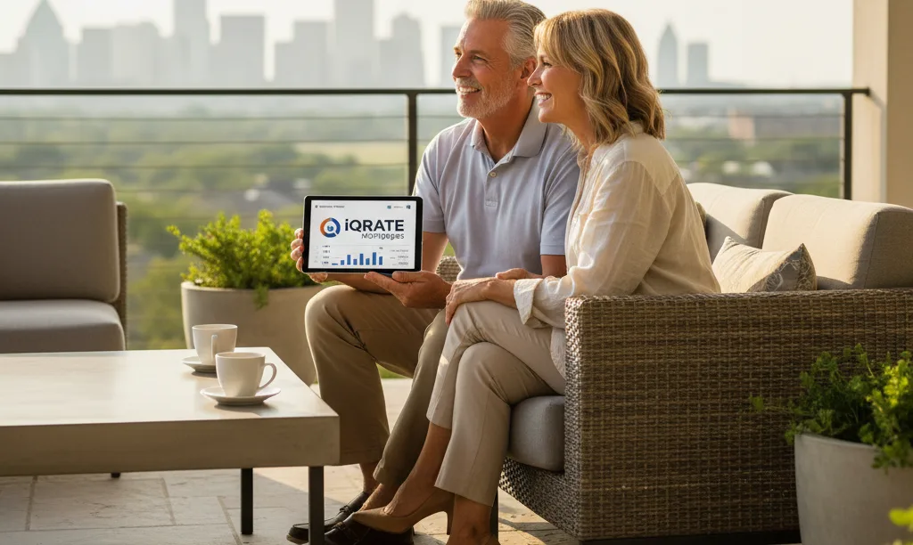 Couple enjoying retirement funded by real estate.