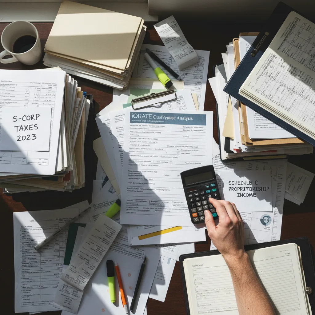 Organizing financial documents for a multi-business loan application.