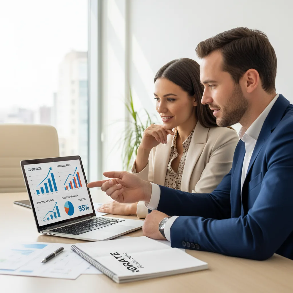 Dashboard showing mortgage file closing probability metrics