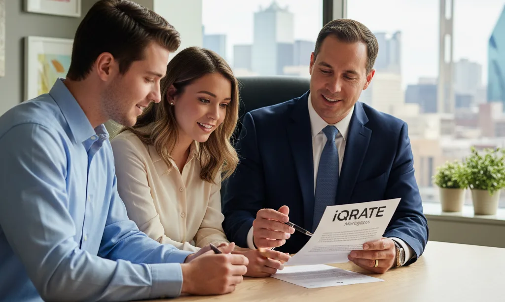 Mortgage professional guiding clients through documents in Dallas.