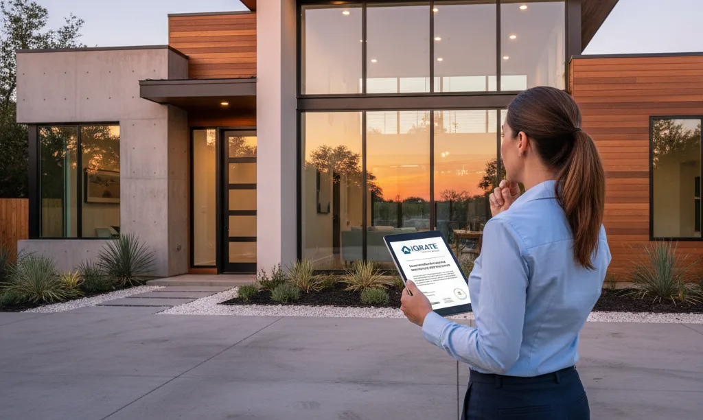 Investor views a modern Texas rental home.