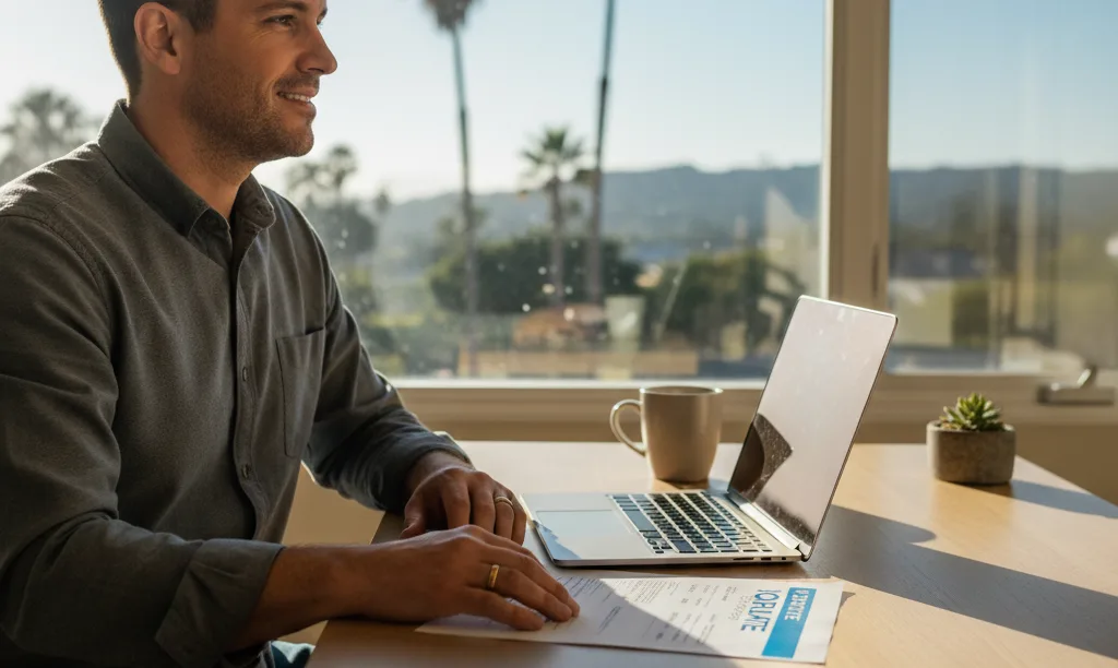 Self-employed person planning mortgage with iQRATE Mortgages.