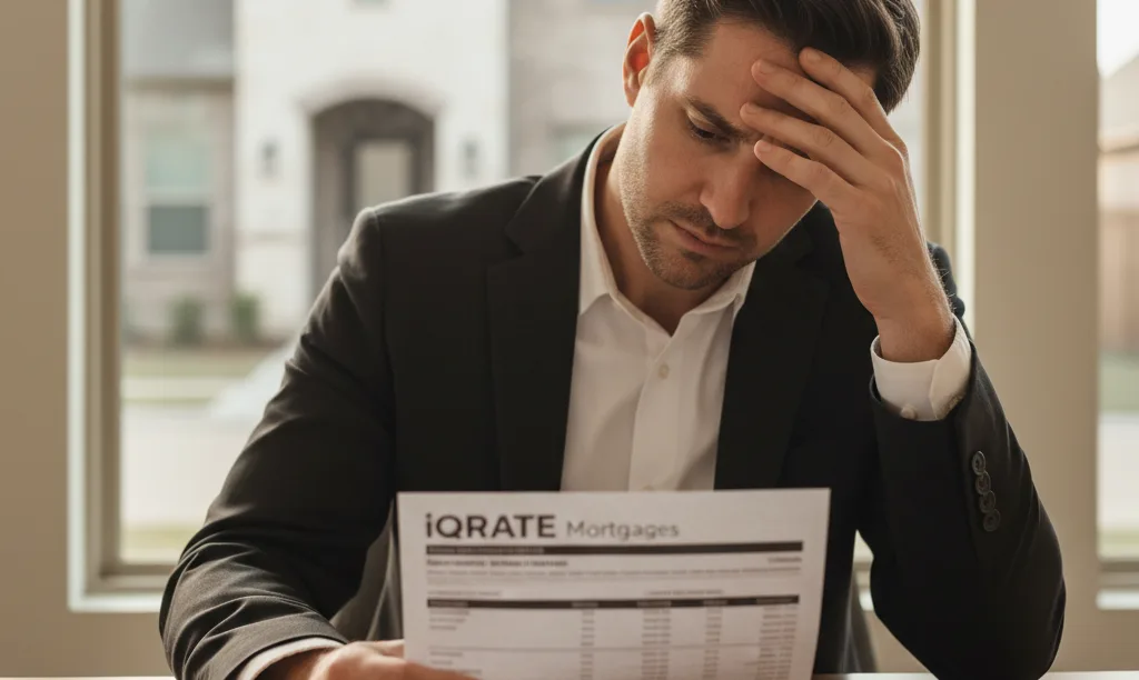 Worried realtor reviewing an appraisal in Texas