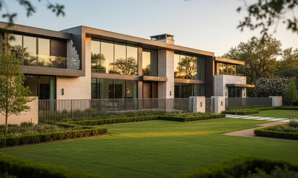 Luxurious modern Dallas home representing a jumbo loan.