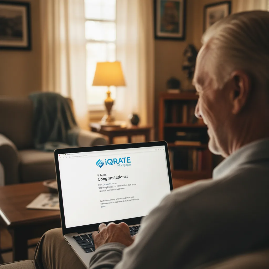 Veteran reviewing VA Benefits Award Letter for mortgage application.