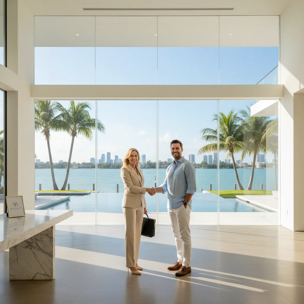 Realtor discussing mortgage options with a high-net-worth client.