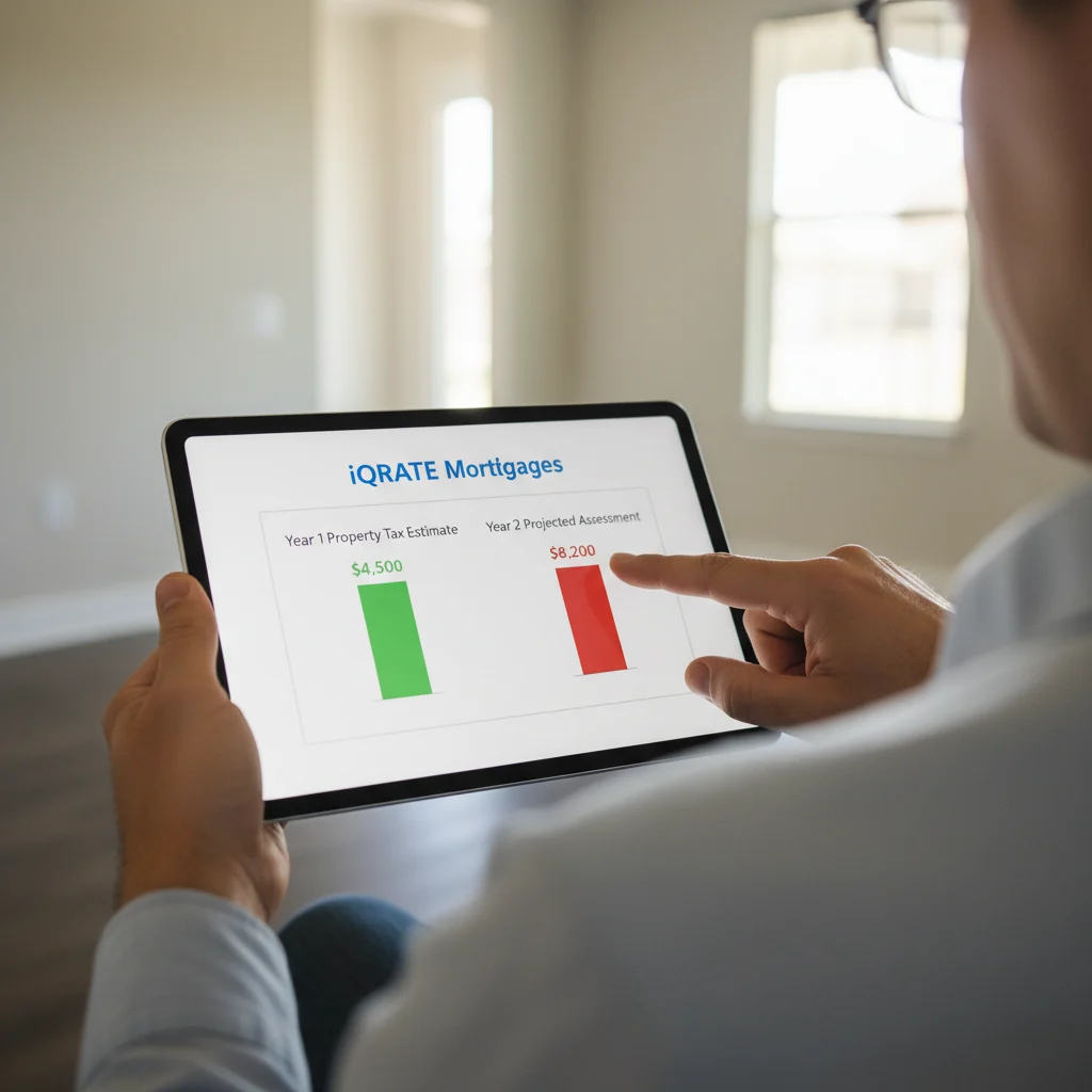 A couple reviewing their home budget and mortgage documents