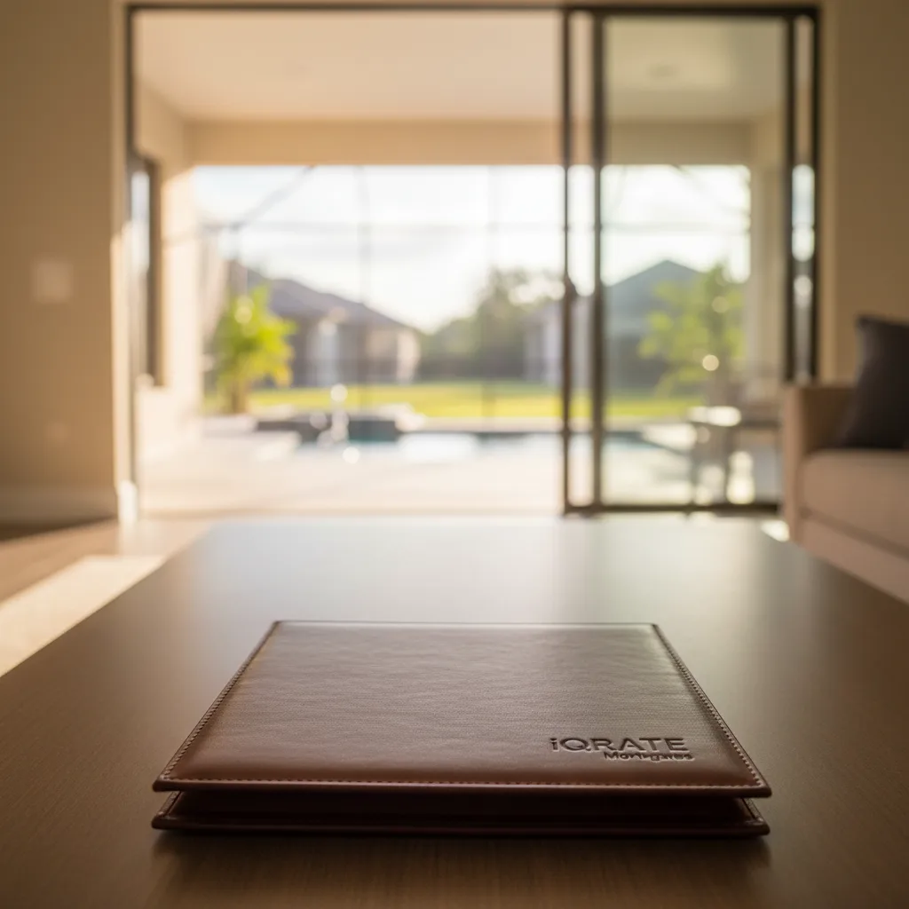 Estate planning attorney reviewing trust documents for a jumbo loan.