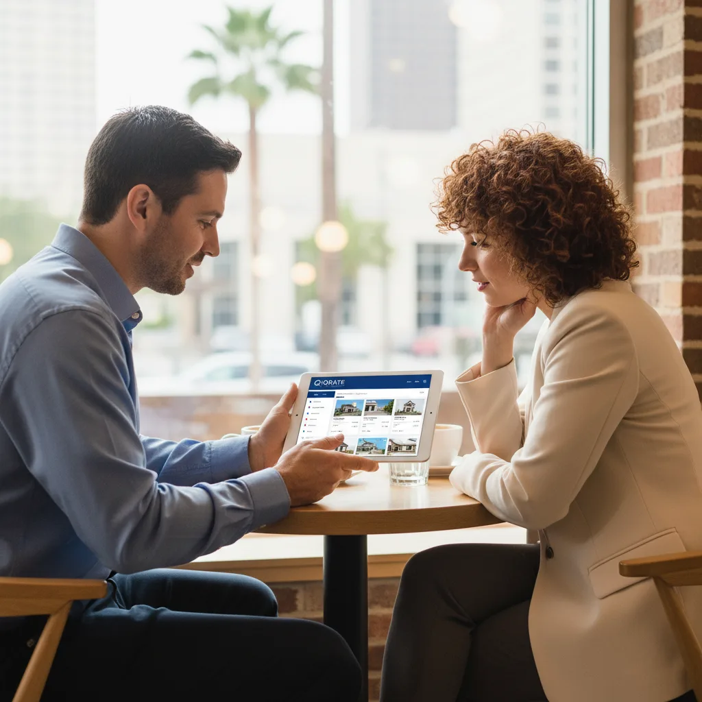 Real estate investor reviewing portfolio loan options