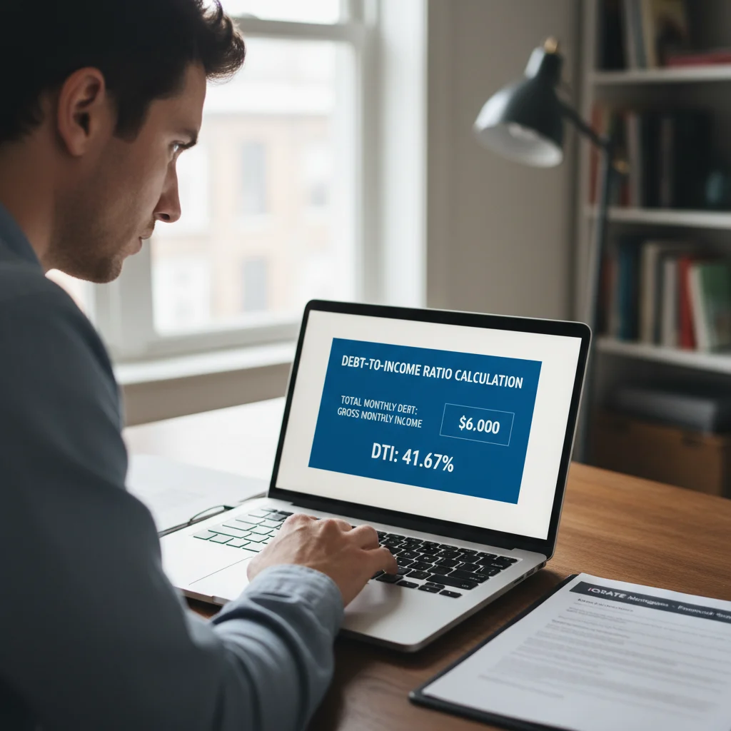 A person reviewing their student loan statement for a mortgage application