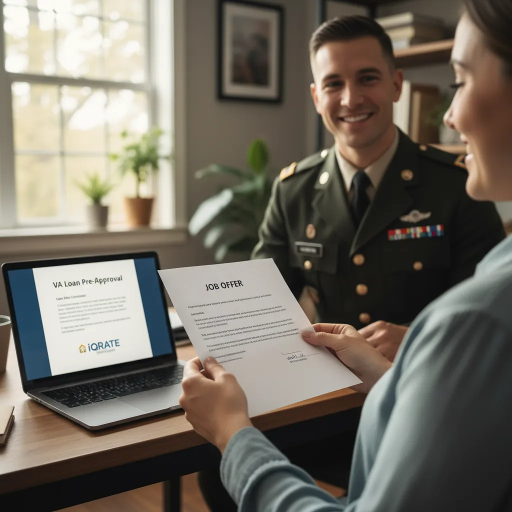 Military family moving into their new home with a VA loan